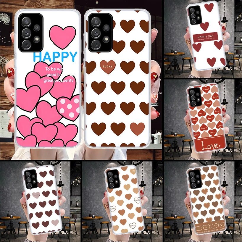 Love Heath Phone Case For Samsung Galaxy A55 A54 A53 A52 A15 A14 A13 A12 A35 A34 A33 A32 A25 A24 A23 A22 A04S A03S A02S Case For