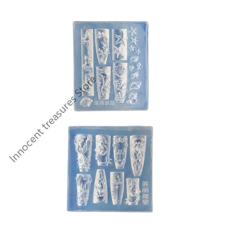 

3XUA Unique Silicone Art Molds with Whale and Shell for Stylish Ocean Look