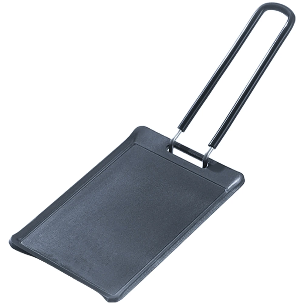 1 قطعة مقلاة شواء التخييم الحديد شواء مقلاة شواء في الهواء الطلق المحمولة للطي مقبض غير عصا صينية شواء لخبز شريحة لحم الخضروات