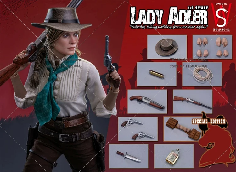 In Stock SWTOYS FS042 1/6 Scale Soldier US. West Cowboy Gangster Female Assassin Full Set 12inch Movable Action Figure Doll