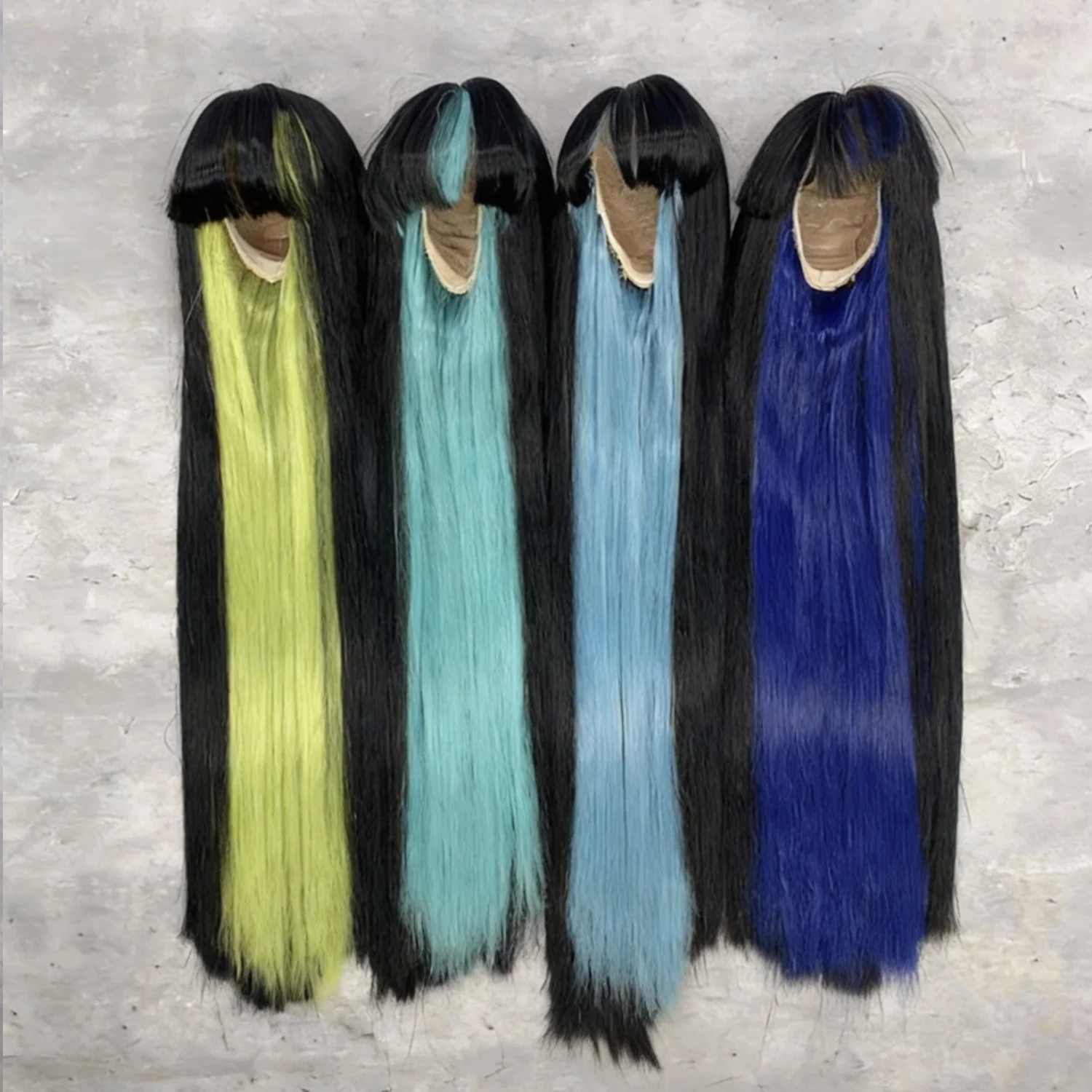 Doppelfarbige Perücke für Puppe 1/6 1/4 1/3 BJD Puppenhaar Lange bunte Perücke Prinzessin OB11 Haarperücke – Detail 2