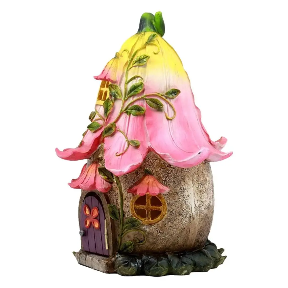 Wooden Dollhouse Miniature Fairy Elf Door 10cm Colorful Fairy Door Yard Art Sculpture Fairy Tale Ornament Micro Landscape