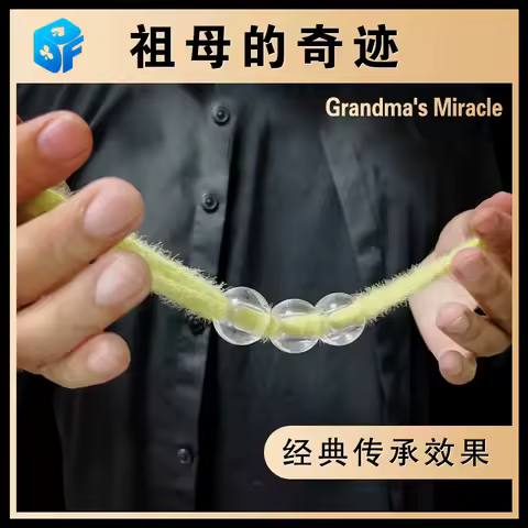 Grandma's Miracle Rope through ball magic tricks Magician Magia Props Stage Illusions Gimmicks Comedy Accessories Funny