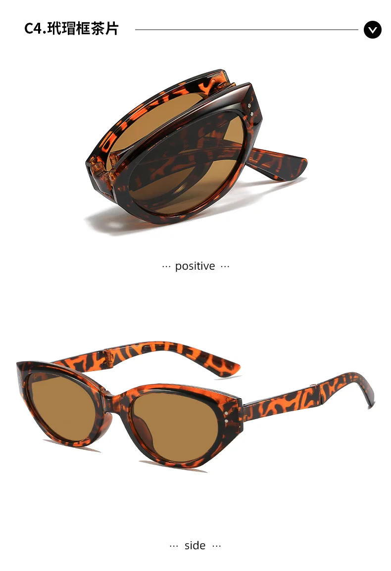Neue Ankunft Rund Sonnenbrille Frauen Männer Klapp Sonnenbrille Weibliche Oval Brillen Gläser Männlich Weiblich Brillen – Detail 9