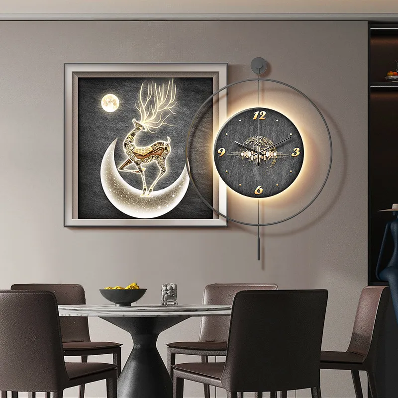 Creative Silent Clock Wall Fashion Design Restaurant Aesthetic Wall Watch Xenomorph Interior Horloge Murale Home Decoration
