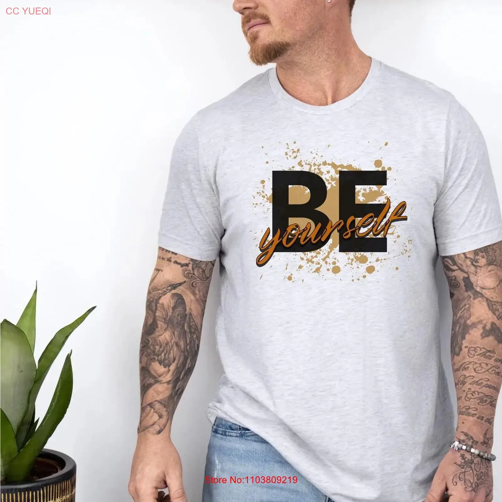 Motivational soyez vous-même t-shirt pleine conscience soi-même pour elle lui soin vintage lavé élégant unisexe doux graphique homme