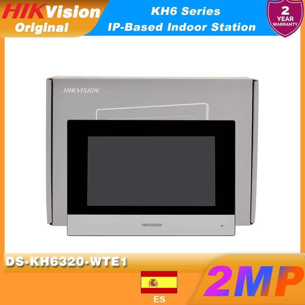Hikvision Original DS-KH6320-WTE1 IP-basierte Video-Gegensprechanlage Innenstation 7-Zoll-Touchscreen Standard POE WIFI Drahtloser Monitor