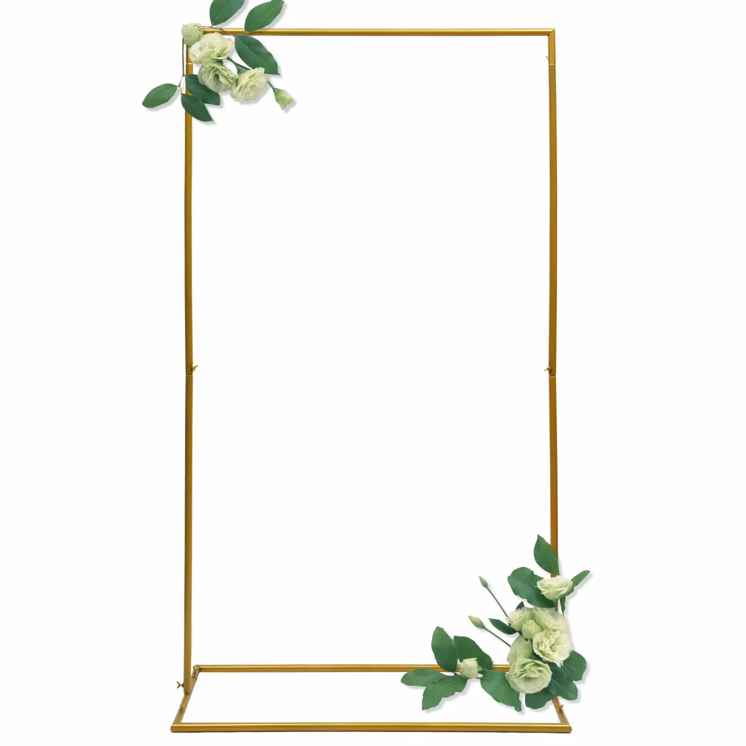 Rectangle Gold Arch Stand Metal Wedding Backdrop Rack Party Decor 110x200x44 cm