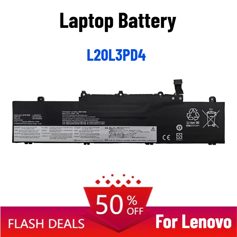 

Laptop Battery for Lenovo ThinkPad E14 E15 Gen 2/3/4 TP00116C/E L19m3pd5 L20L3PD4