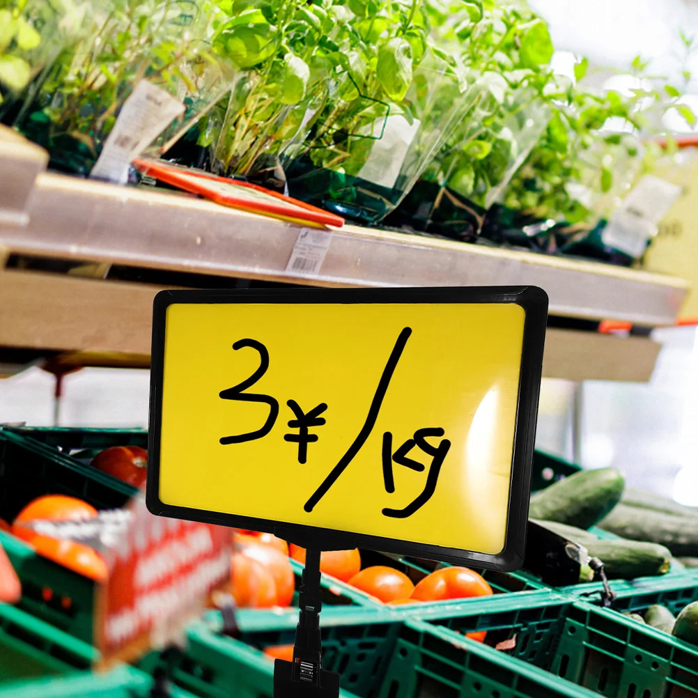 

Price Tag Display Stand Durable Adjustable Clamp Perfect for Supermarkets Shops Retail Stores Advertising Sign Holder