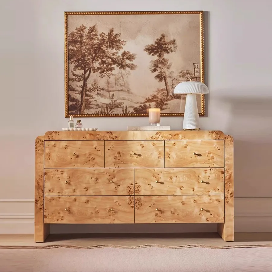 Log wind old bedside drawer cabinet middle antique pastoral entrance cabinet storage cabinet