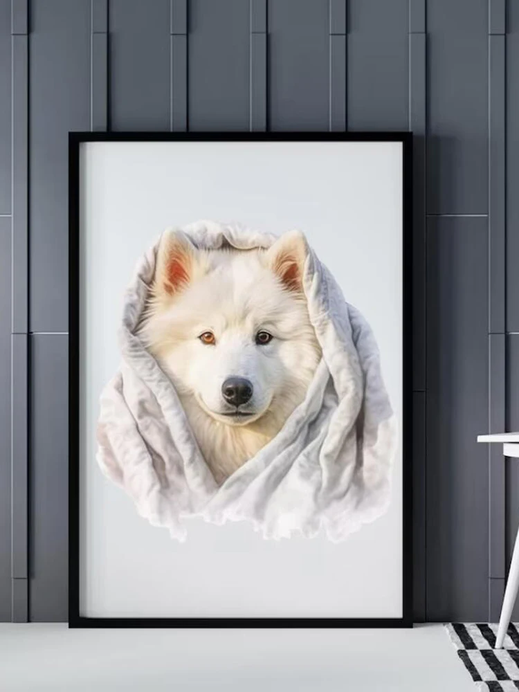 Samoyed New 2024 5D Diamond Painting White Dog Cross Stitch Square Round Diamond Embroidery Mosaic Diy Gift Photo custom