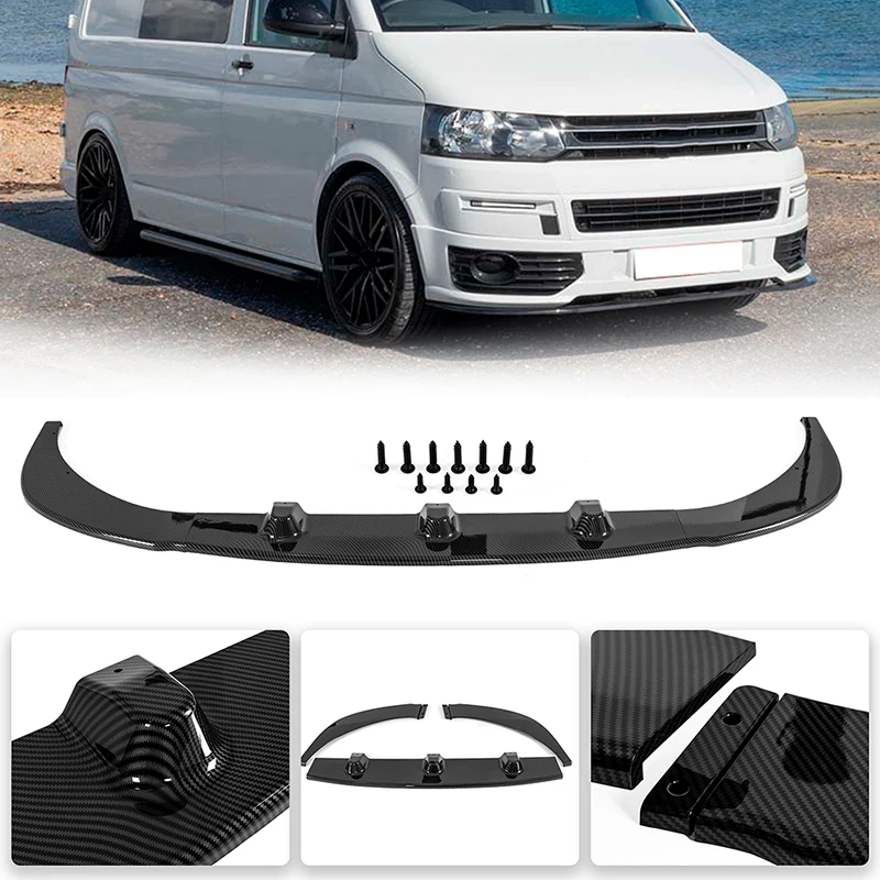 Rhyming Car Front Bumper Splitter Lip Spoiler Diffuser Modified Accessories Fit For Volkswagen T5 T5.1 Sportline 2010-2014