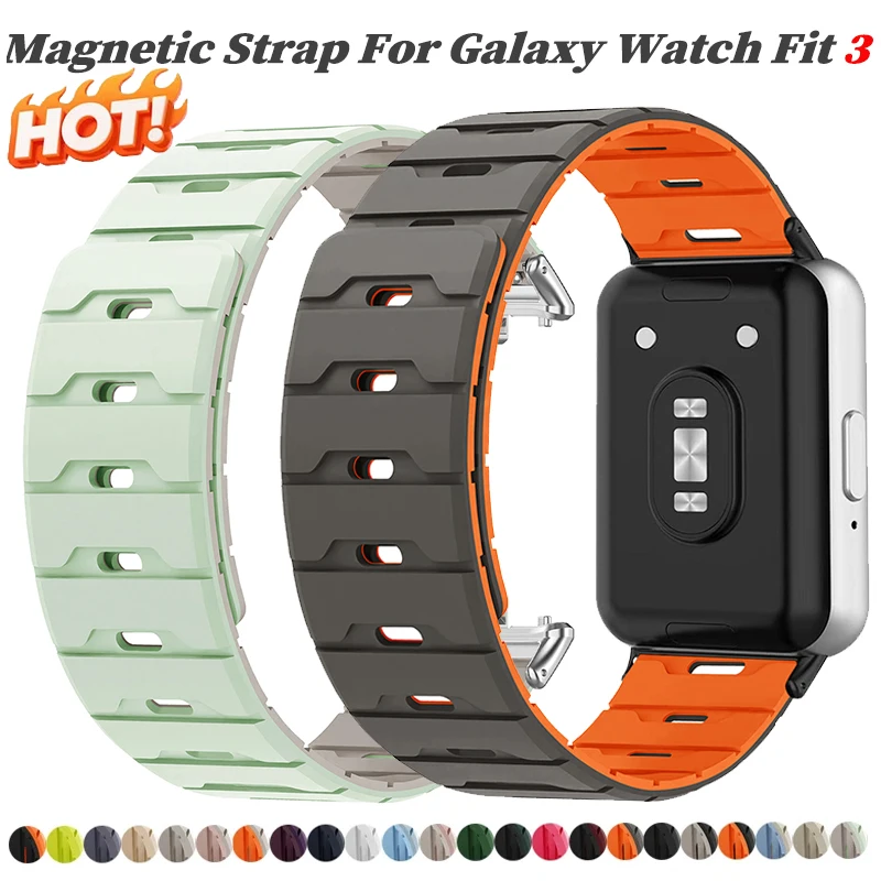 Correa de pulsera magnética para Samsung Galaxy Watch Fit 3, Correa deportiva para Samsung Galaxy Watch Fit3, Correa reemplazable