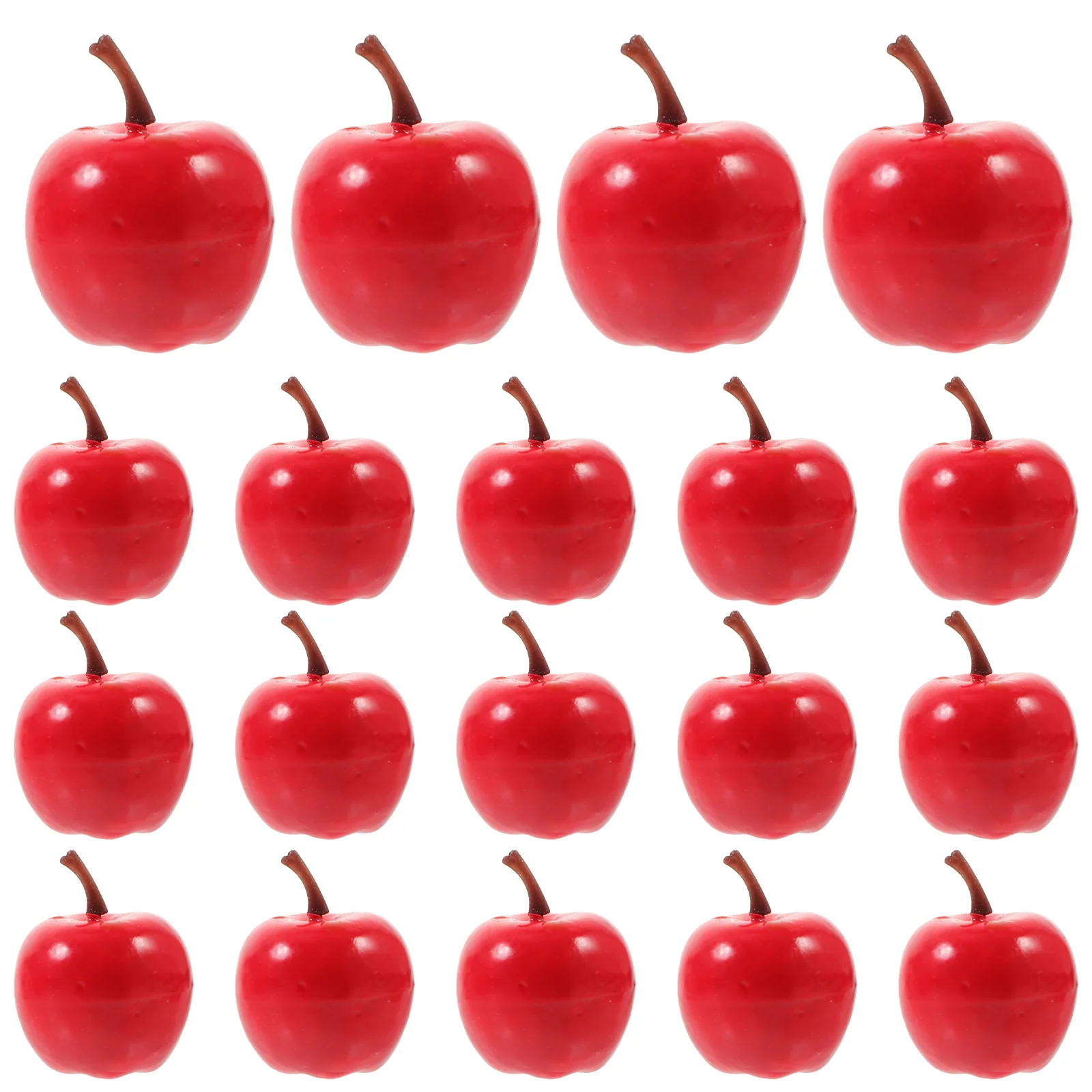 20 Pcs Simulated Small Fruit Model Set Layout Scene Decor Artificial Apples Faux Lifelike Fruits Simulation Mini Ornament