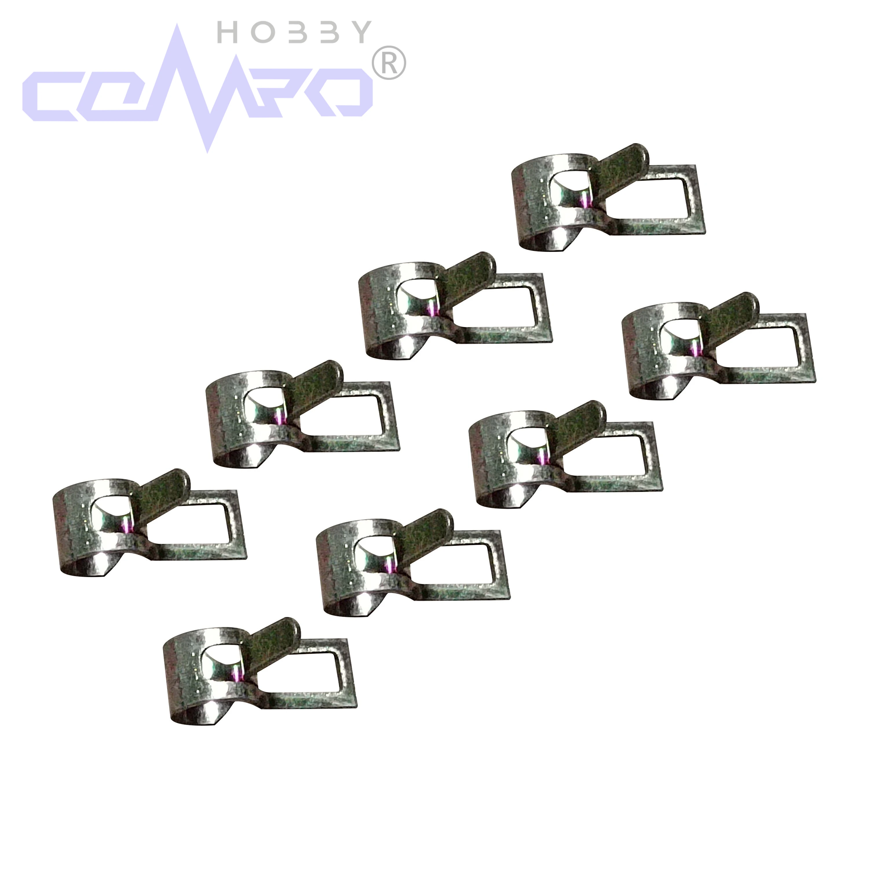 10 Pcs ชุบสังกะสีการใช้สายคลิปยึด 4-6 และ 8 มม.ท่อคลิปสําหรับท่อ/หลอดโลหะการใช้คลิปสําหรับ RC ถังอุปกรณ์เสริม