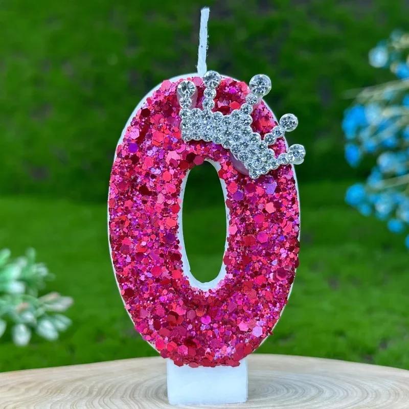 Birthday Number Candles Cake Decoration Chinese New Year Celebration Birthday Candles Rose Red Crowns Wedding Gifts Boys Girls