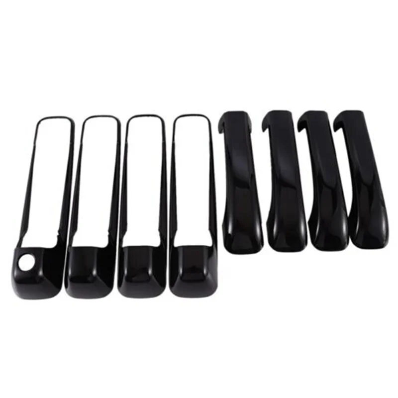 

Крышка дверной ручки для пикапа Dodge Ram 1500 2500 3500 09-18 аксессуары для стайлинга автомобиля снаружи ярко-черный 8 шт.