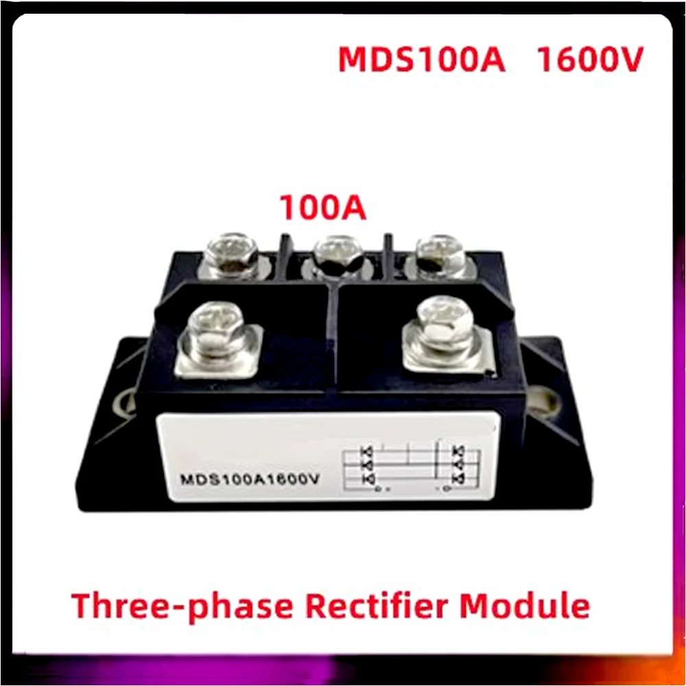 Three-phase rectifier bridge MDS30-16 MDS40 MDS50A MDS75 MDS100A-16 30A 40A 50A 75A AC/DC 100A 1600V diode bridge module