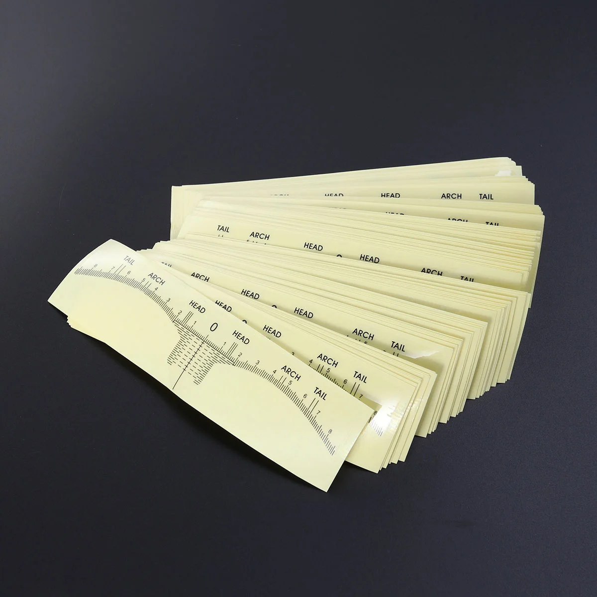 

100 PCS Eyebrow Shaping Stencils Microblading Measuring Tool Tools Ruler Sticker