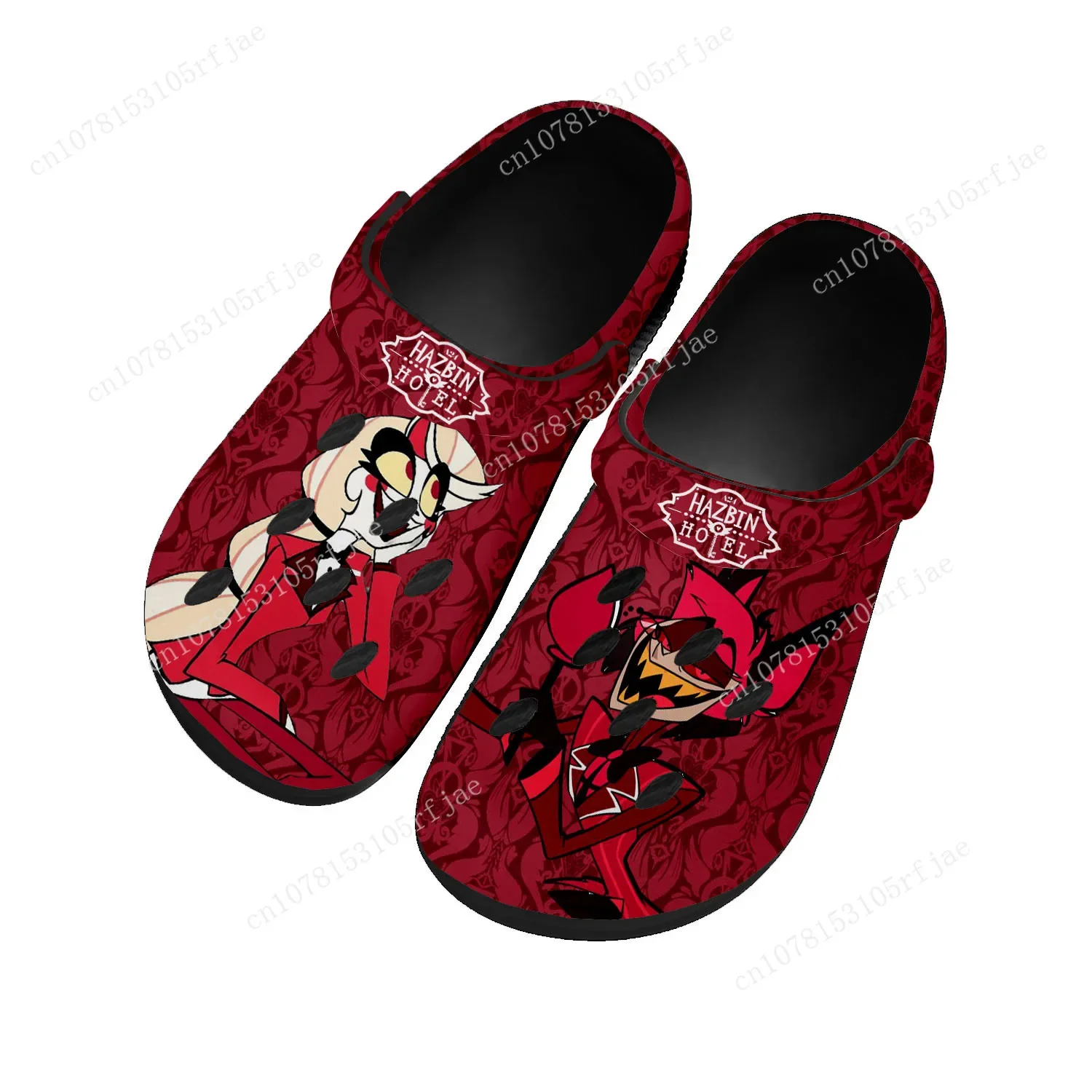 Heiße Cartoon H-Hazbin Hotel zu Hause Clogs benutzer definierte Wassers chuhe Herren Damen Teenager Sandalen Garten Clog atmungsaktive Strand Loch Hausschuhe