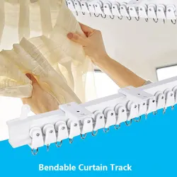 Curtain Track Flexible Ceiling Mounted Rail Straight Slide Plastic Bendable Home Window Decor Accessories  1/2/3/4/5/6M