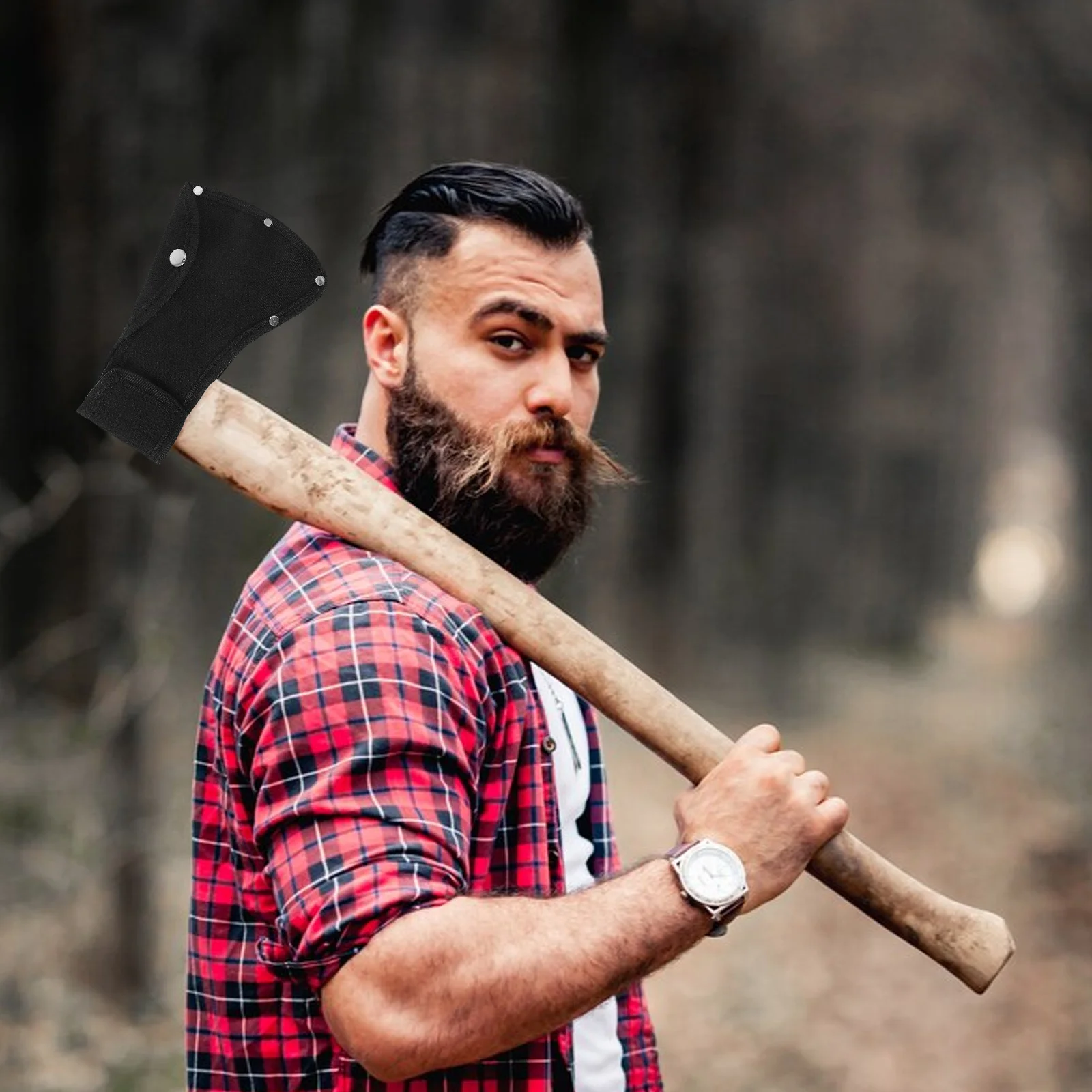 

Axe Case Nylon Camping Accessory Practical Hatchet Protector Waist Bag Reusable Head Cover Easy Carry Outdoor Axe Accessory