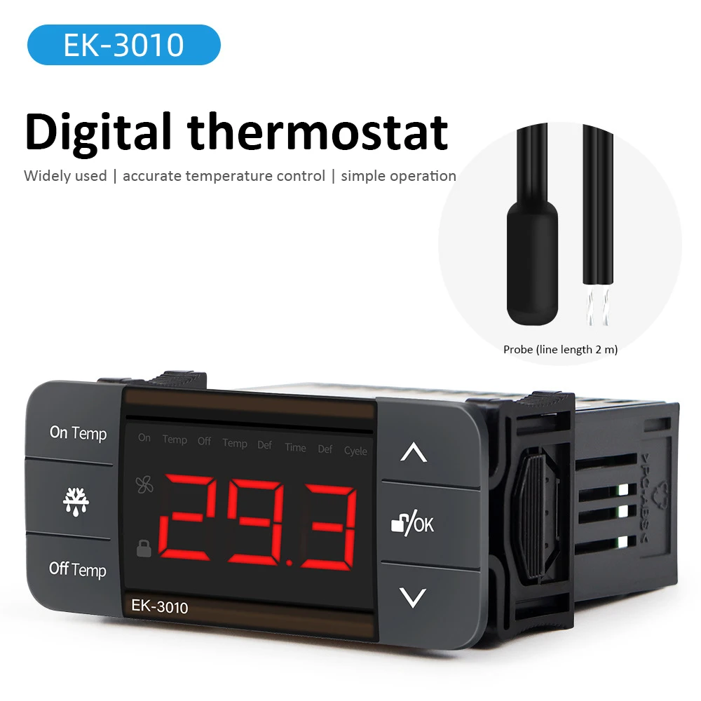 EK-3010/EK-3020/EK-3030 cyfrowy termostat regulator temperatury ogrzewanie chłodzenie chłodzenie wentylator rozmrażania czujnik termostatu