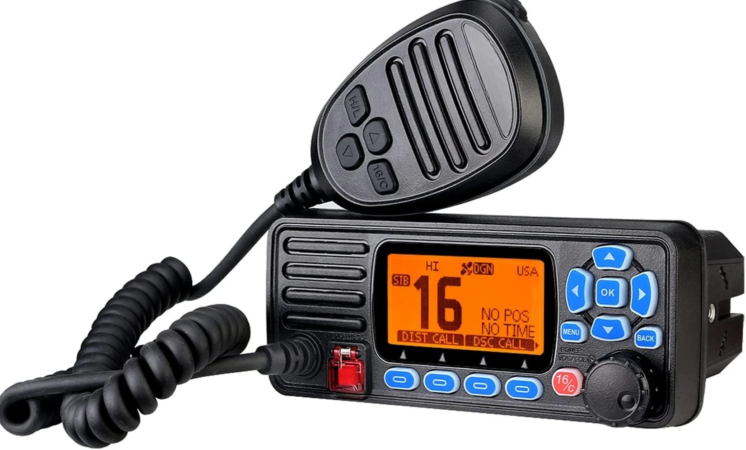RA27 Fixed Mount Marine Radio with GPS and DSC,IP67 Waterproof, Long Range,Emergency NOAA Weather, Ship to Shore Radio for Boats