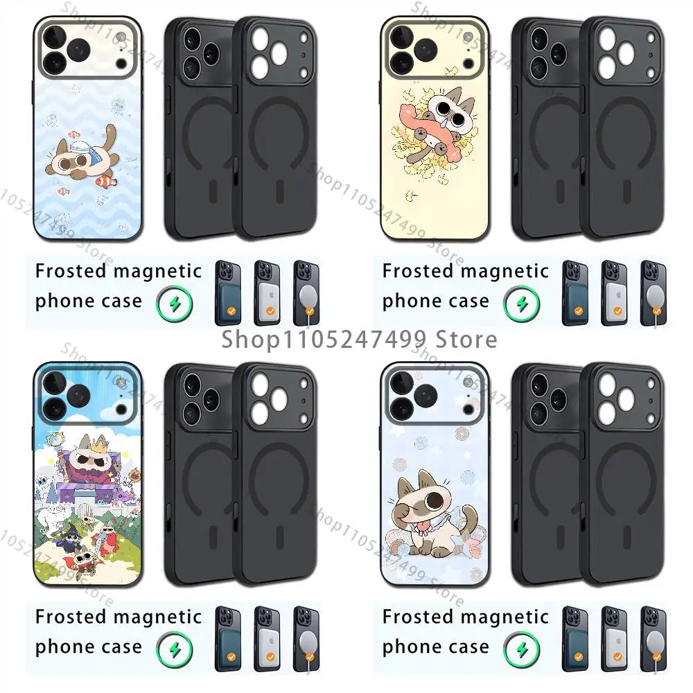 

Azukisan Cat Cute For iPhone 17,16,15,14,13,12,11,Plus,Pro,Max Mini For Magsafe Magnetic Wireless Charging Phone Case