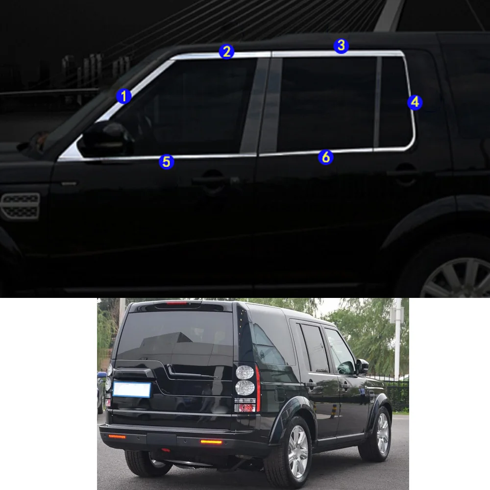 

For LAND ROVER Discovery 4 2005-2010 2011-2013 2014 2015 2016 Sticker Garnish Pillar Window Middle Strip Trim Frame Hoods