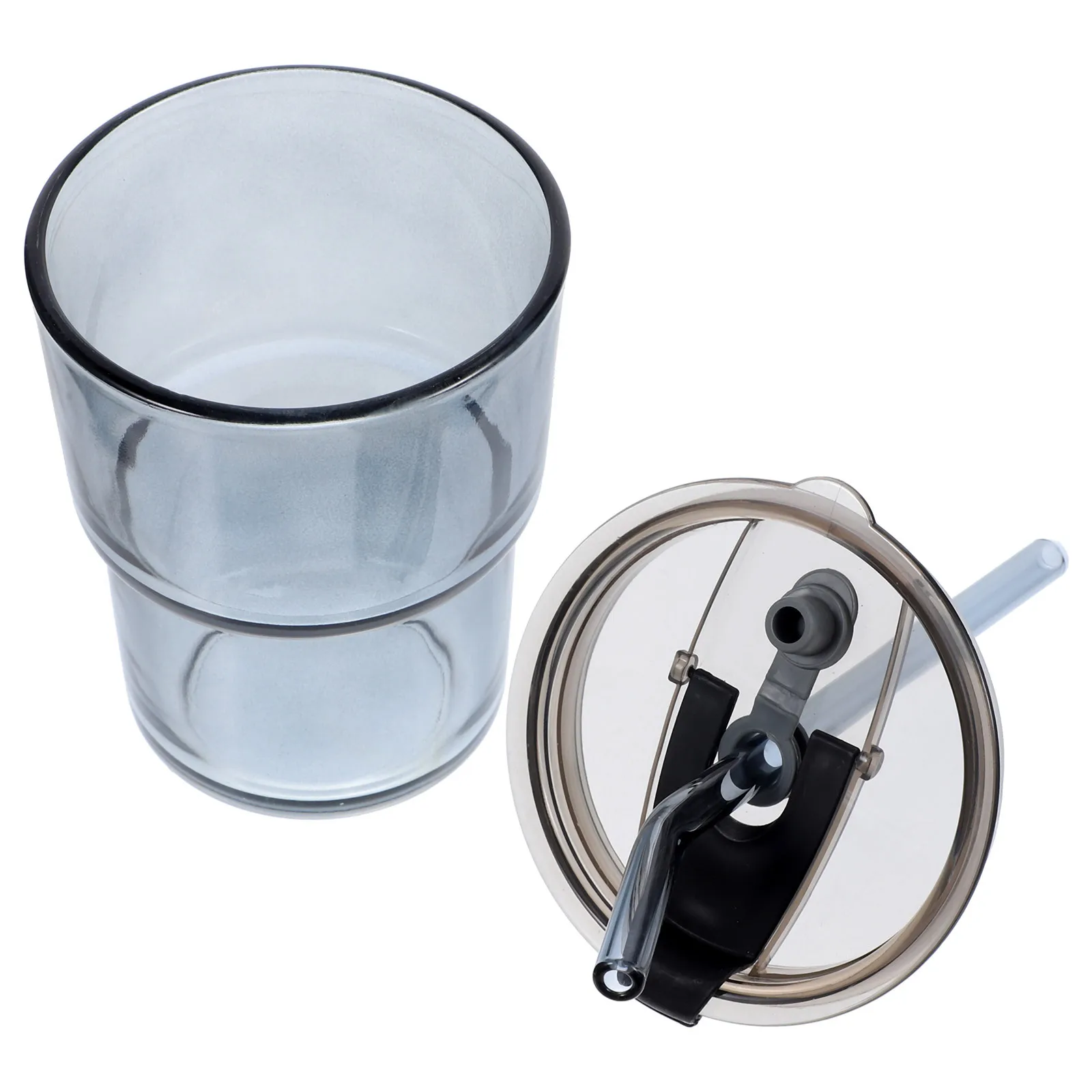 

Glass Drinking Bottle with Straw Flat Bottom Design for Juice Iced Coffee Milk Water Beverage Glass Cup with Tight Seal Lid