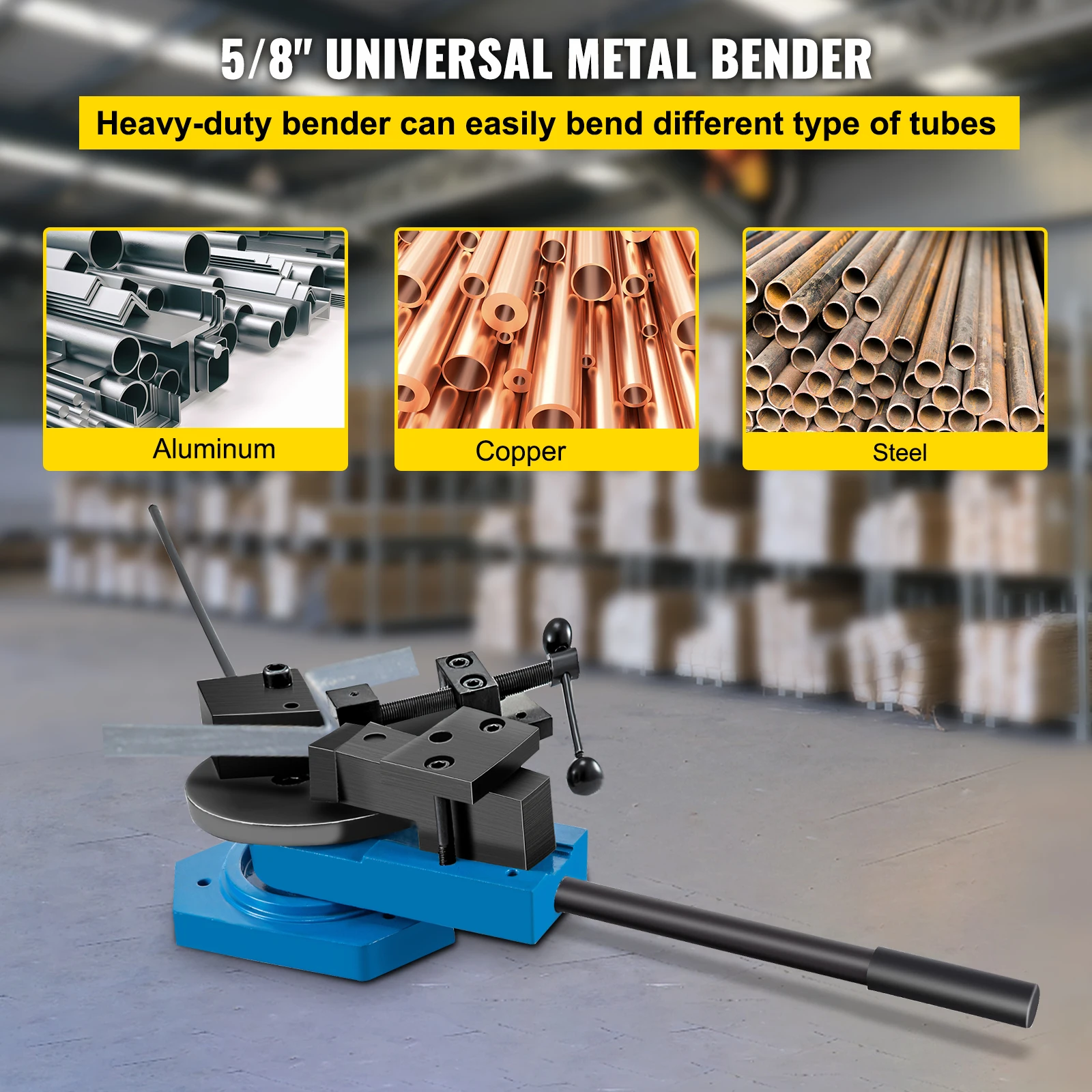 VEVOR Universal Metal Bender SBG-40 Multifunction Spiral Steel Plate Round Square Flat Bar Bending Tool for Metal Production