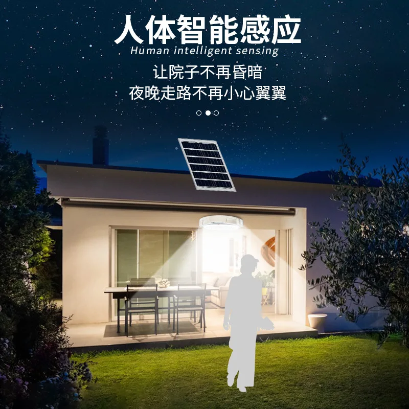 Intelligent High-power Solar Induction Light for Home Outdoor and Indoor LED Solar Ceiling Light Waterproof with Remote Control