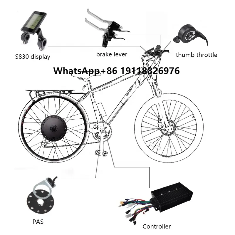 

Hot Sale Cheap Price Factory 48v 2000w Electric Bike Bicycle Hub Motor Wheel Conversion Kit