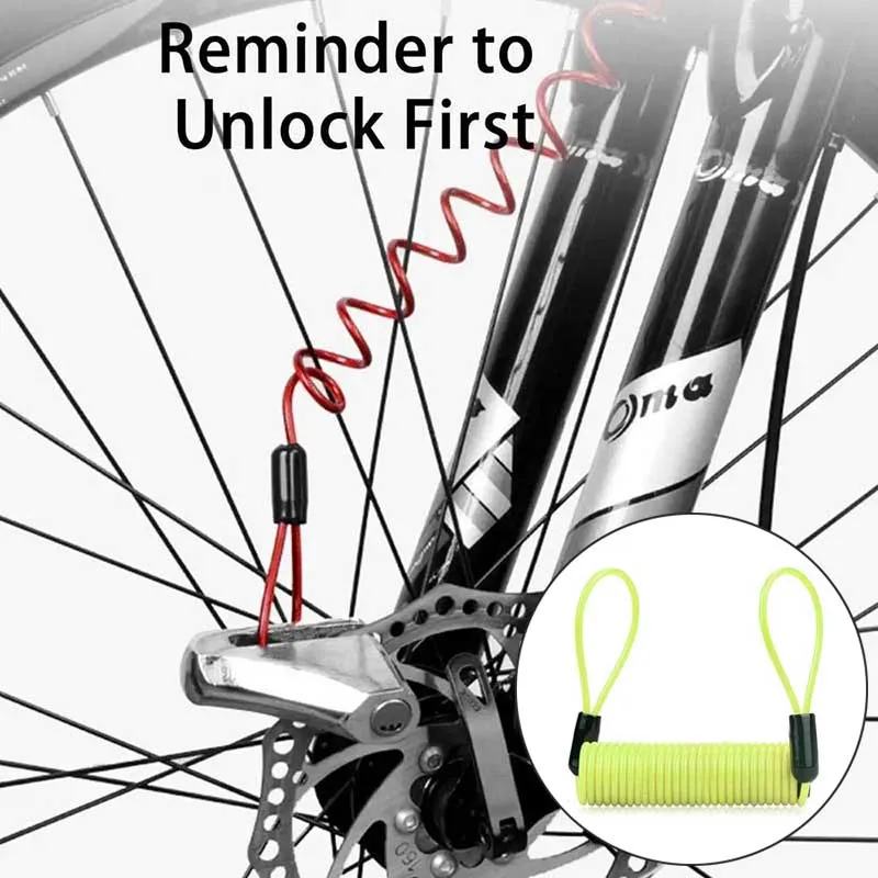 1 قطعة خوذة دراجة نارية مكبح قرصي قفل مكافحة سرقة الربيع تذكير حبل 90 سنتيمتر 2 يحلق نهاية الربيع الحبل لمحرك المحرك الخارجي