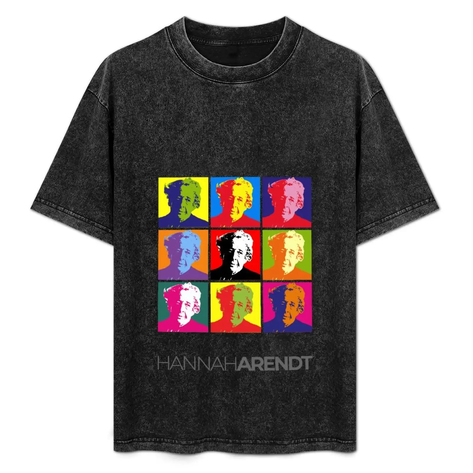 Hannah Arendt pop-art poster portrait T-Shirt quick-drying plus size clothes street wear T-shirts for men cotton