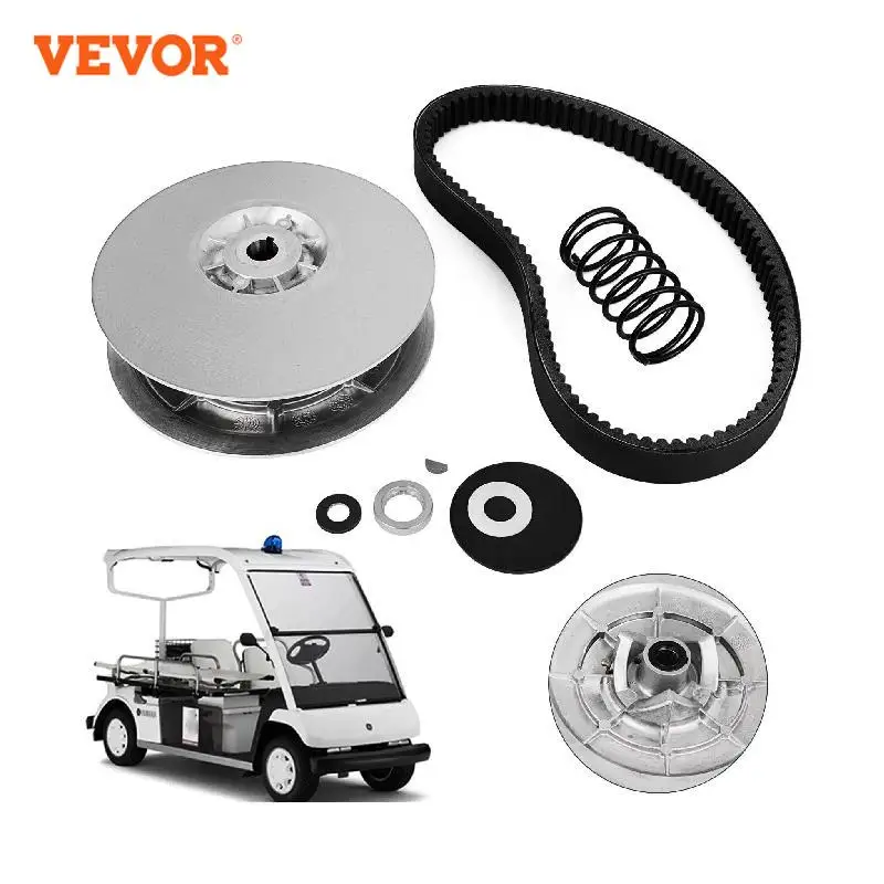 VEVOR Golf Cart Driven Clutch With Drive Belt Metal Finished Surface Suitable for Yamaha Models G 2 /8 /9 /14 /16 /20 /21 /22