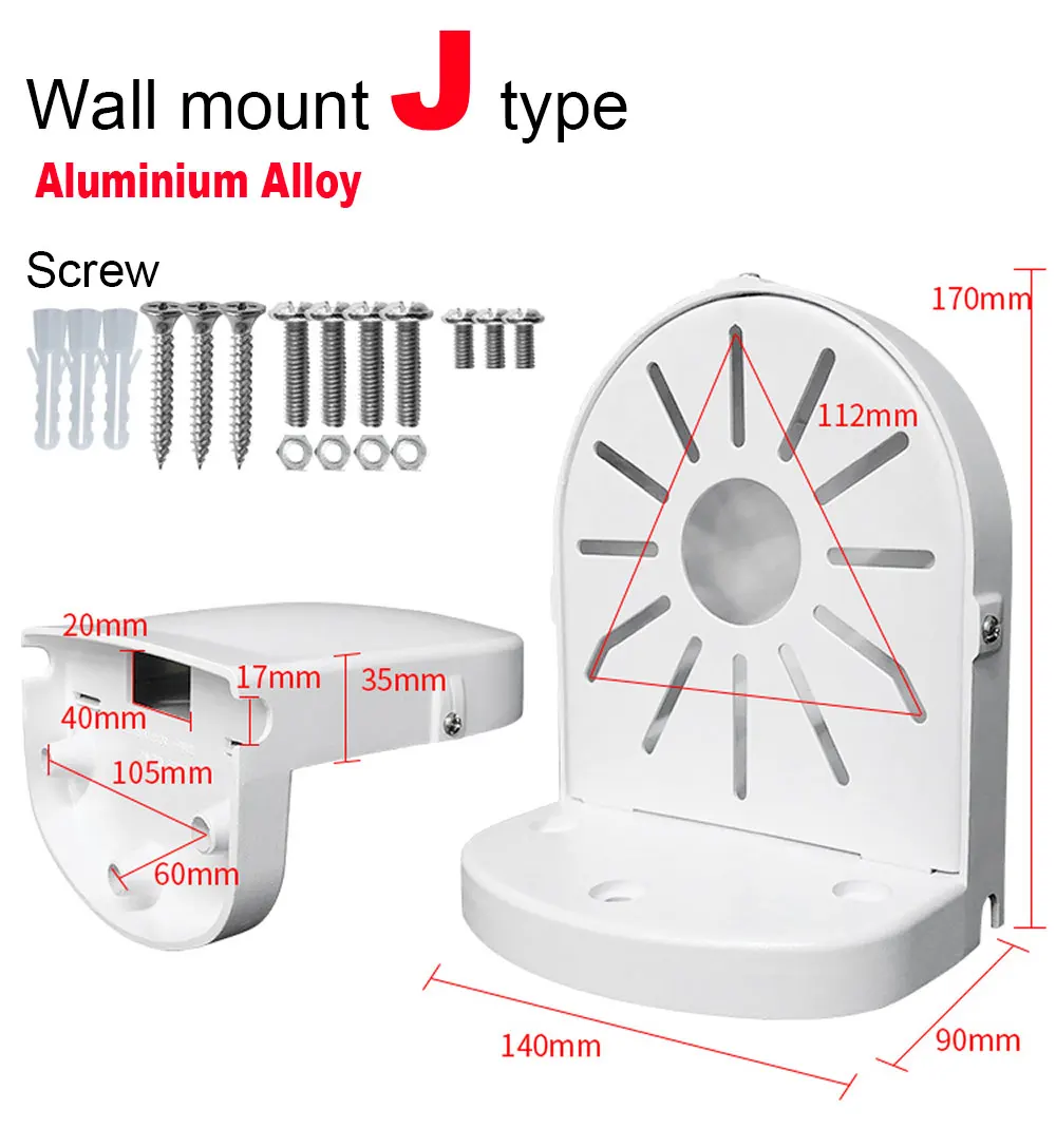 

Metal Indoor Wall Mount Stand for 2.5inch Video Surveillance CCTV Security Mini Dome 4K POE PTZ IP Camera Side Bracket