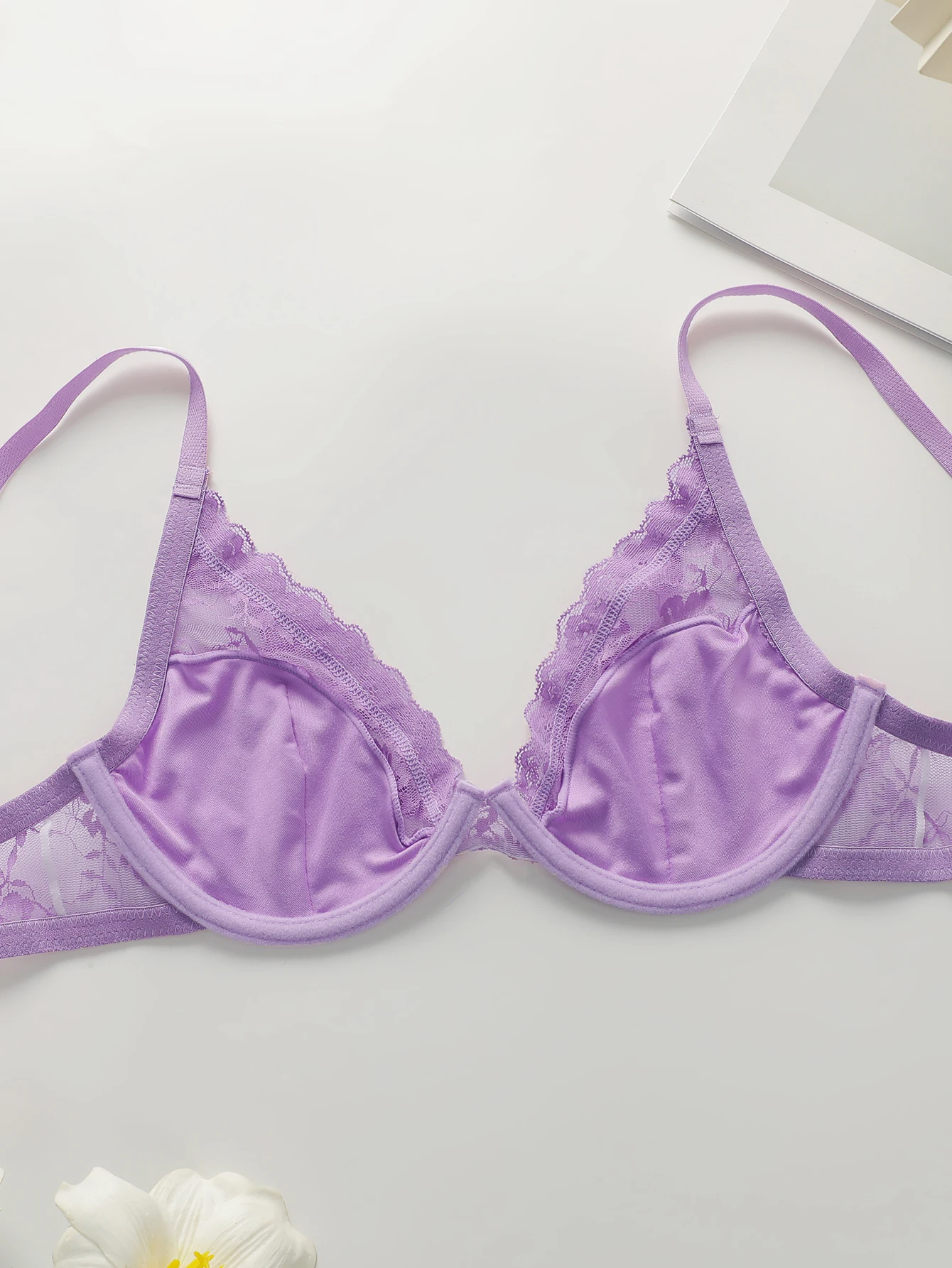 ملابس داخلية جميلة عصرية مصنوعة من الفولاذ المقاوم للصدأ ملابس داخلية رفيعة من الدانتيل شبه شفافة ملابس داخلية نسائية مثيرة HR2635 #4