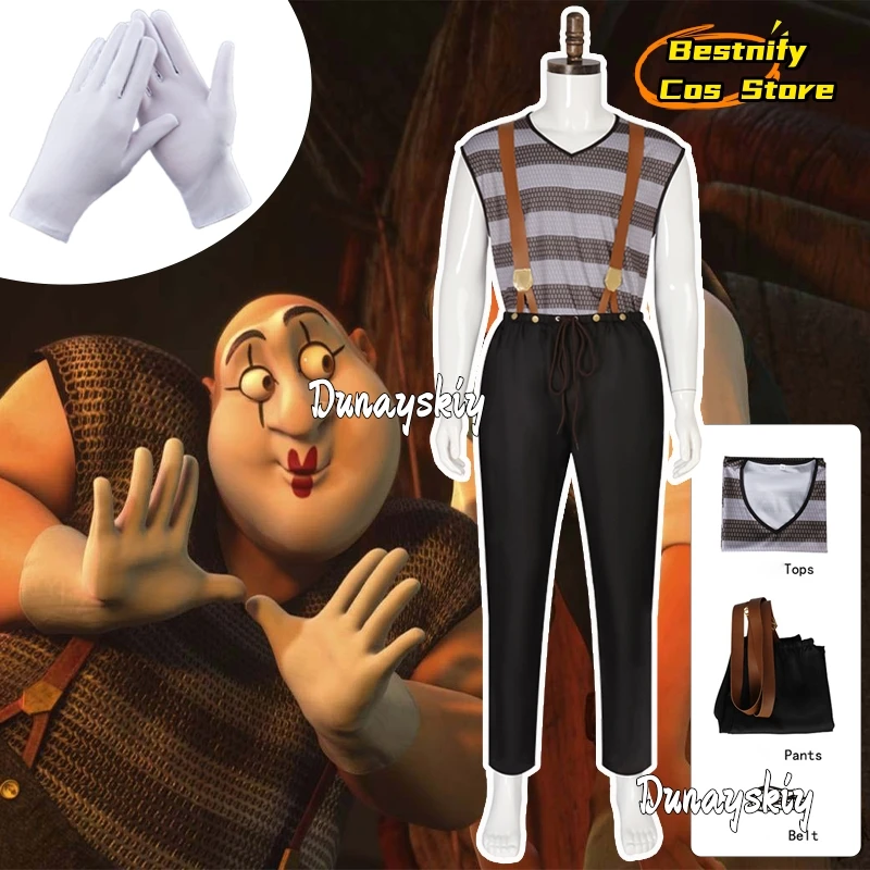 

Halloween Cosplay Funny Bib Pants Costume for Kids Set of 3 Pieces Unisex Outfit Anime Party Role-playing Suit