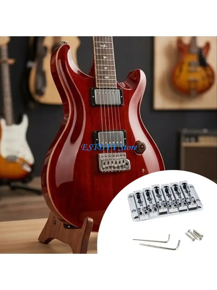 

G6DE High Performances 6 String Guitar Bridge Zinc Alloy Construction Guitar Fixed Bridge For Superior Sound Quality
