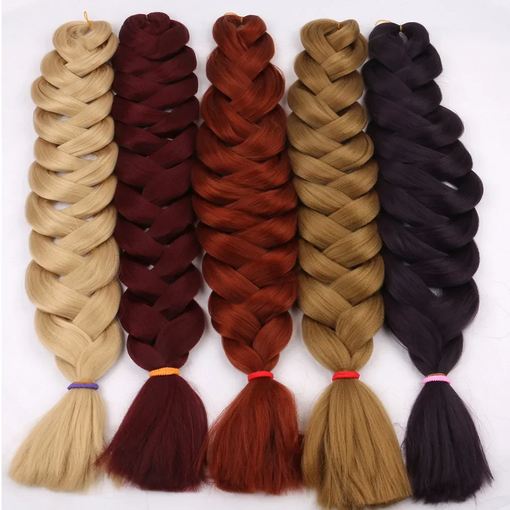 Shipping by DHL50packs/carton 165g solid 82inch and ombre 64inch synthetic jumbo braid