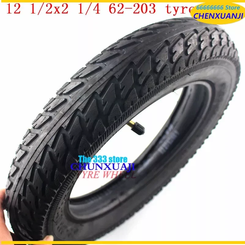 12 Inch Tire 12 1/2 X 2 1/4 ( 62-203 ) Fits Many Gas Electric Scooters and E-Bike 12 1/2X2 1/4 Wheel Tyre & Inner Tube