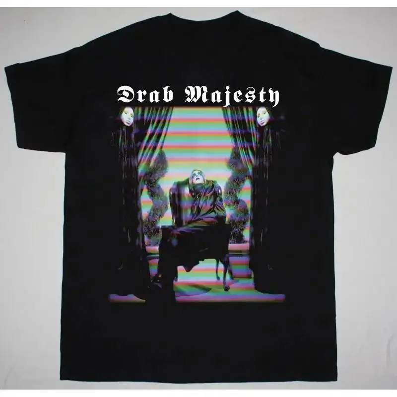 Nouveau t-shirt noir Drab Majesty Careless, toutes tailles