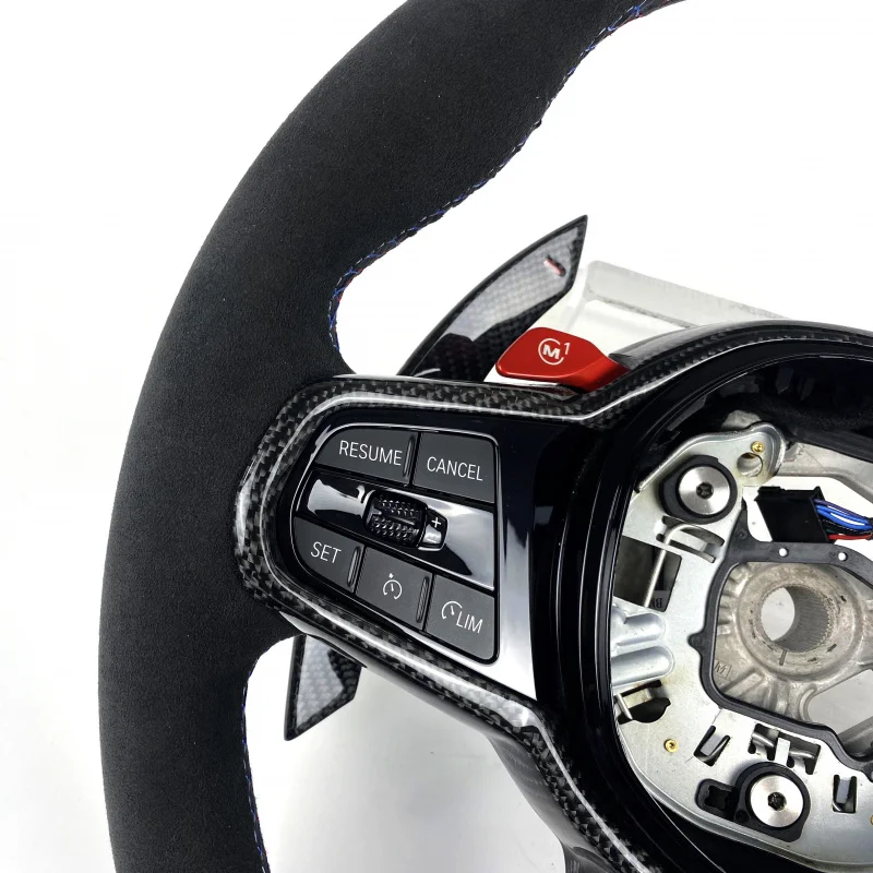 G20 G30 G80 G82 G42 M4 F82 M5 F90 M3 F80 X5 F95 F96 F97 M8 F92 M340i Carbon Fiber LCI Steering Wheel Customization