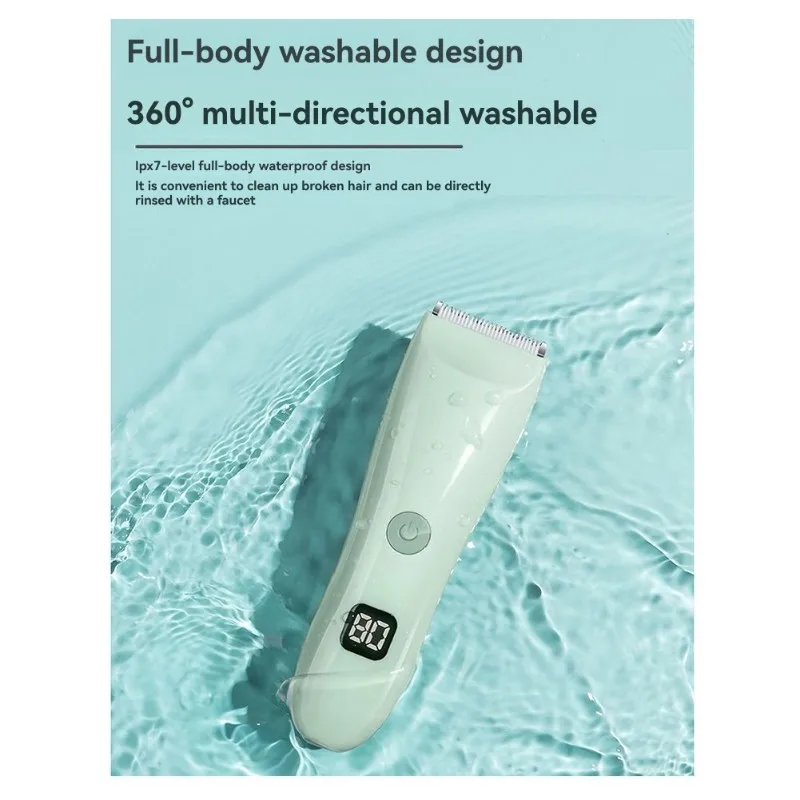 

ABWM-Electric Hair Trimmer Rechargeable Waterproof Clipper Home Shaving USB Charging Professional Shaver