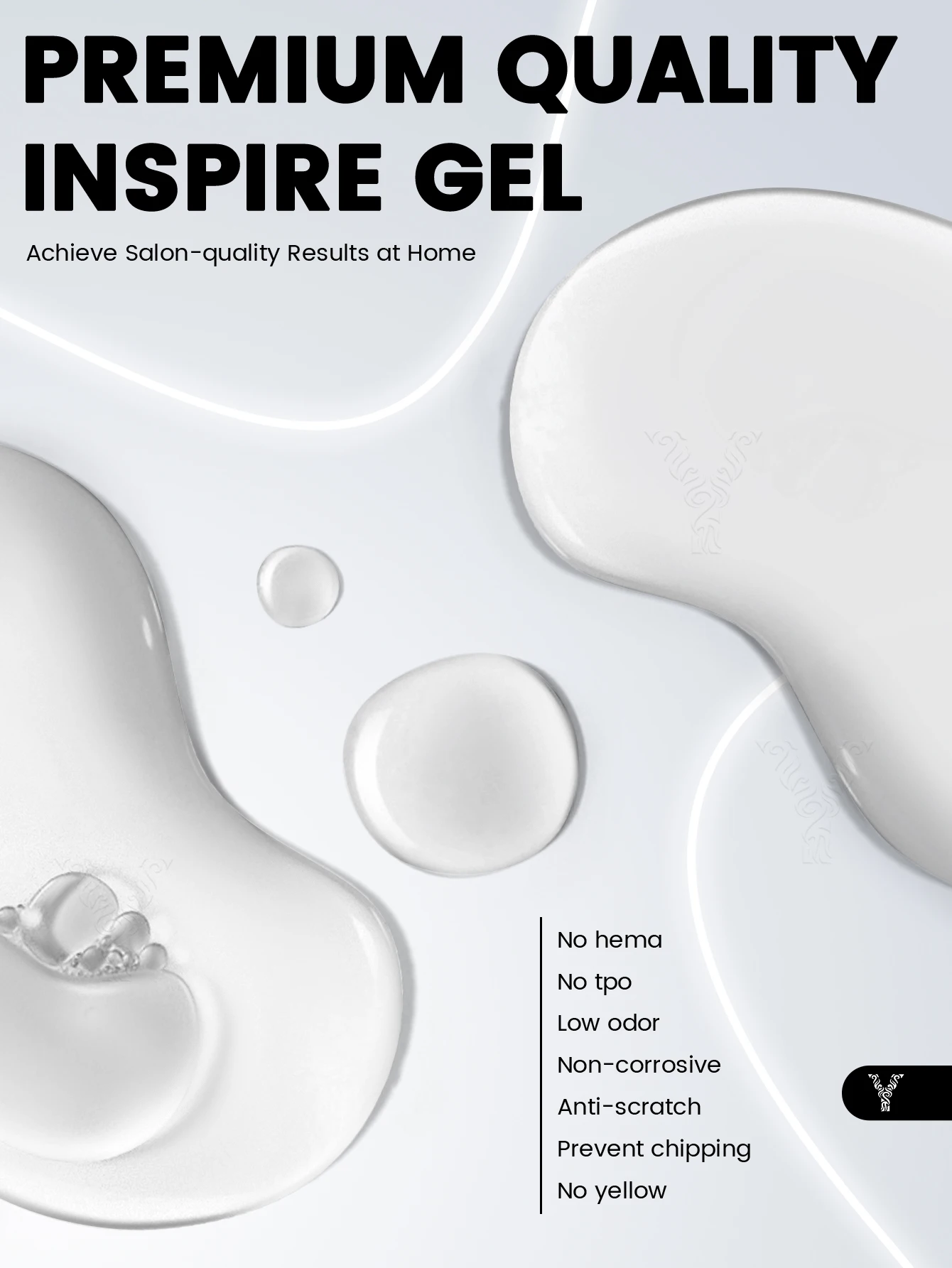 YOKEFELLOW 18ML Gel Nail Polish Base Coat No Wipe Top Coat HEMA TPO Free Soak Off UV LED Nail Varnish Long Lasting Function Gel