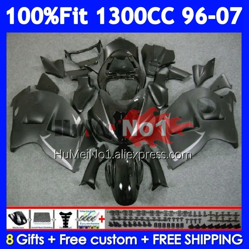 Matte black Fairing For SUZUKI Hayabusa GSXR-1300 GSXR 1300 CC 125No.17 GSXR1300 1996 1997 1998 1999 2000 2001 02 03 04 05 06 07