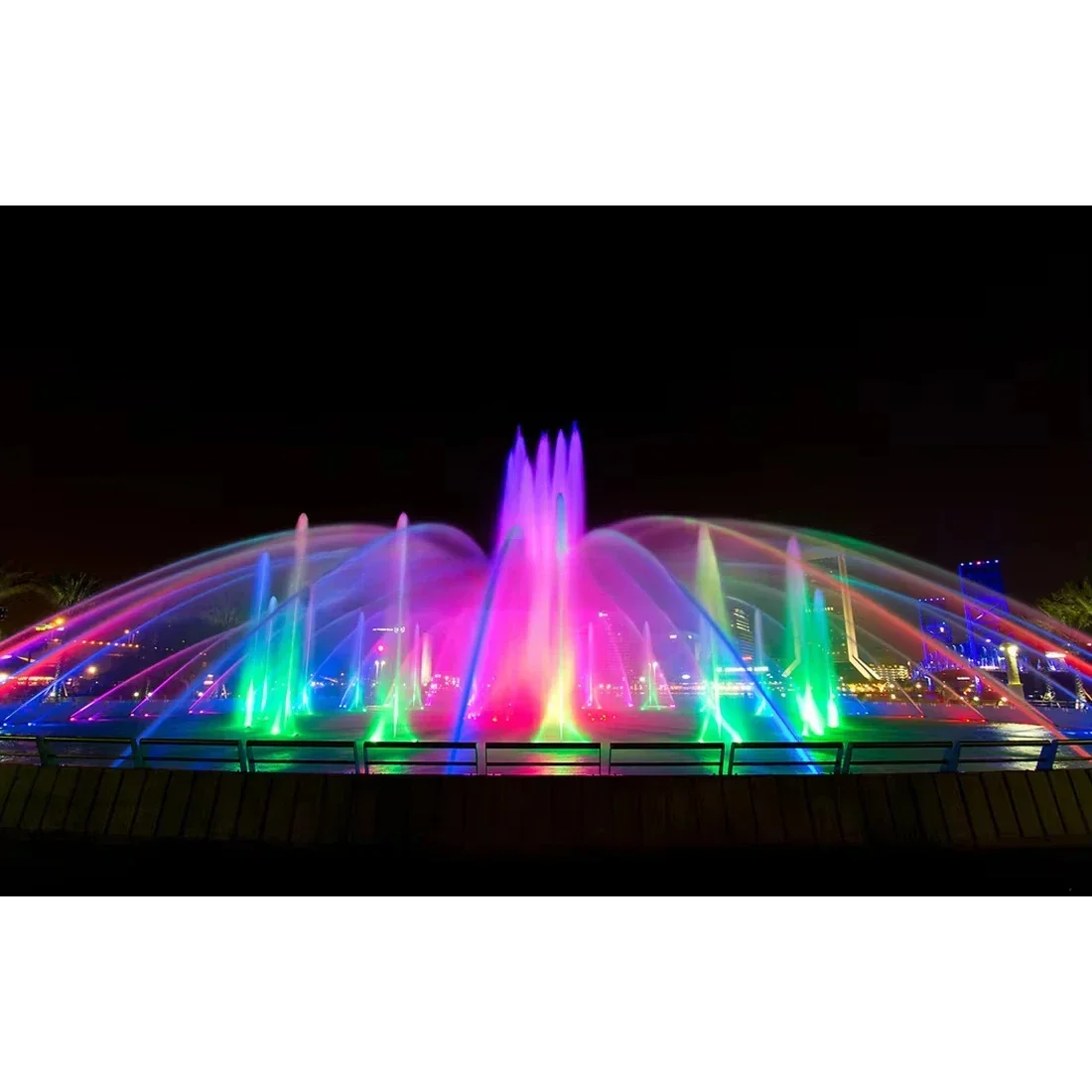 Customized fountain nozzle 10m color circular landscape outdoor square music program-controlled waterscape water show design